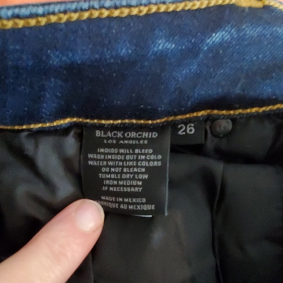 Black Orchid India Slim Boot Blue Jeans Size 26 - Picture 6 of 6